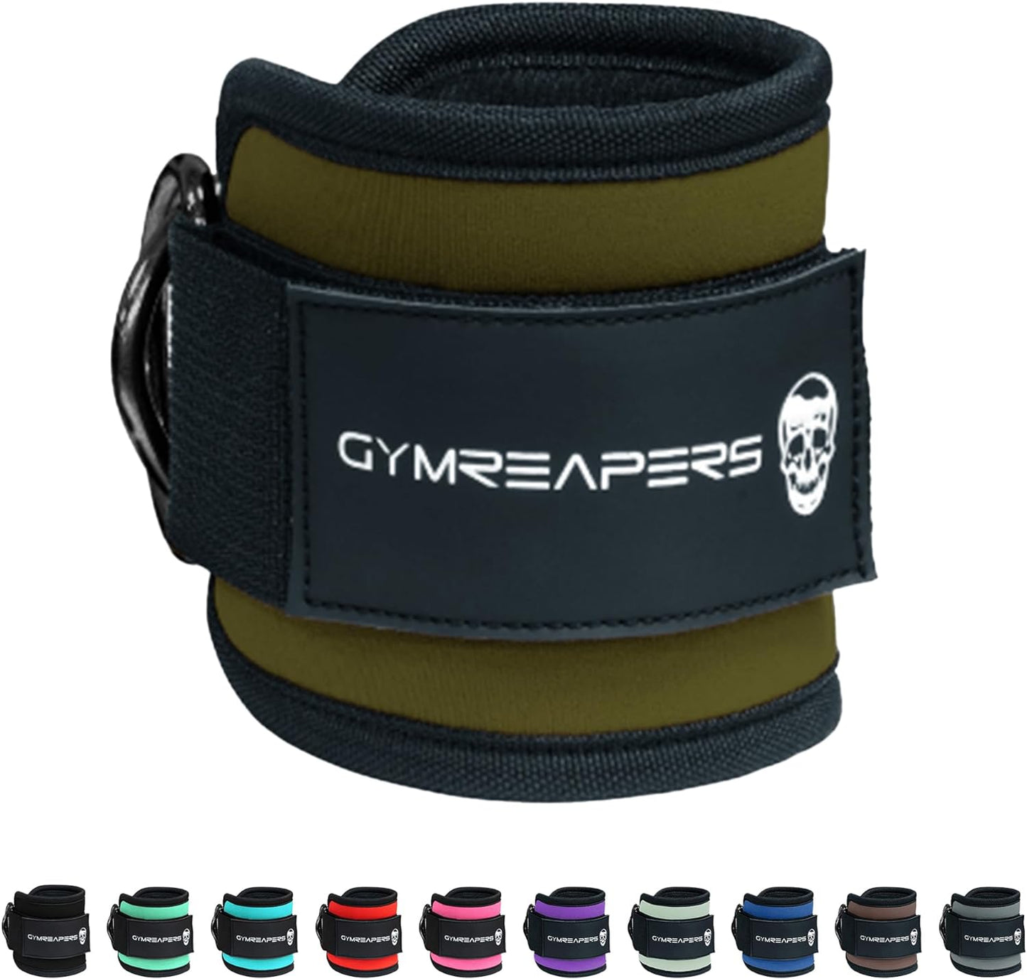 Ankle Straps (Pair) for Cable Machine Kickbacks, Glute Workouts, Lower Body Exercises - Adjustable Leg Straps with Neoprene Padding