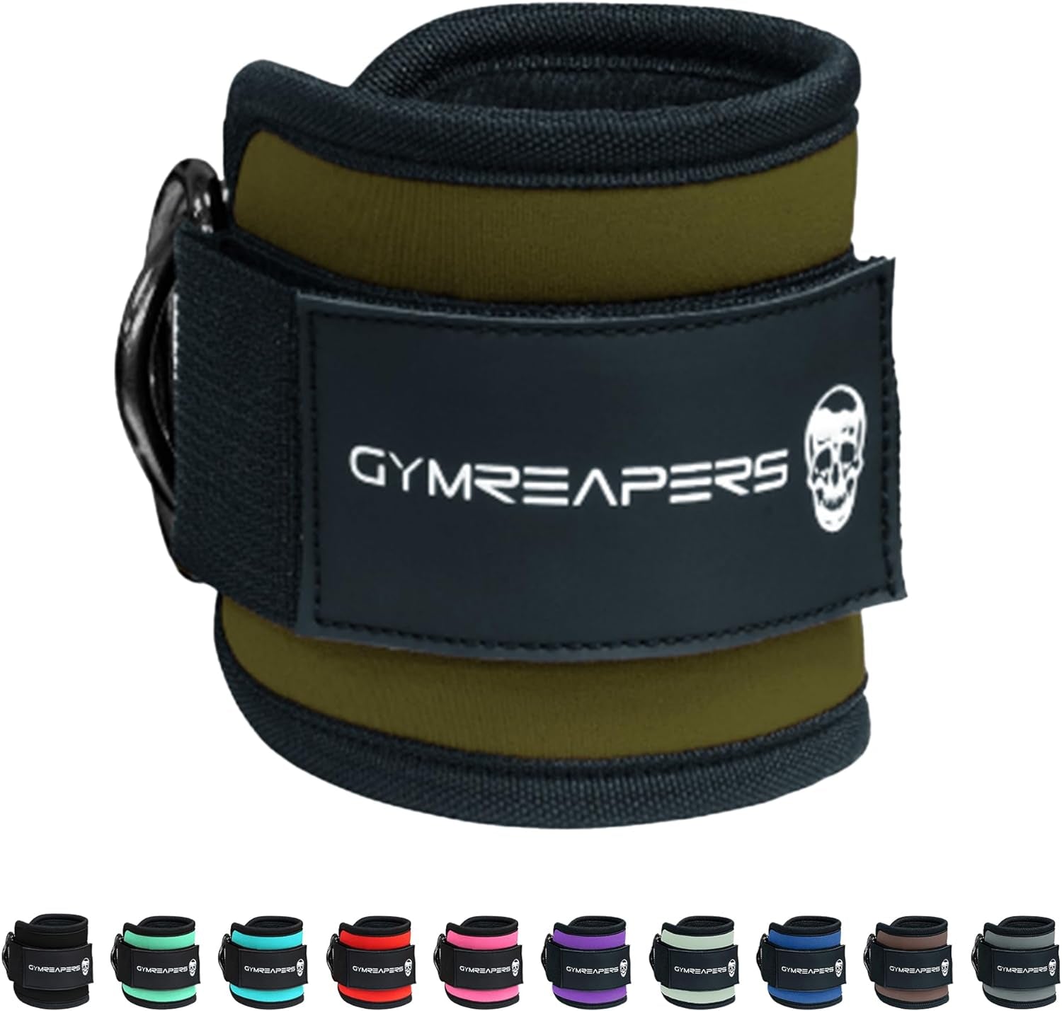 Ankle Straps (Pair) for Cable Machine Kickbacks, Glute Workouts, Lower Body Exercises - Adjustable Leg Straps with Neoprene Padding